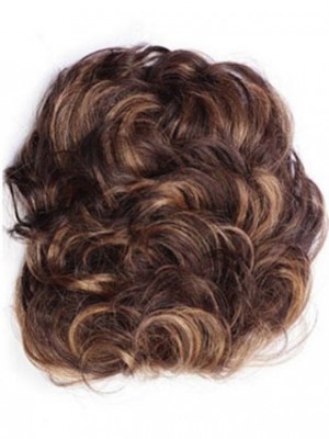 Pull Thru Human Hair Clip In Hairpiece
