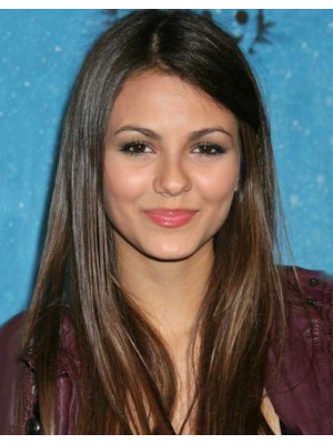 Victoria Justice's Straight Brown Human Hair Wig