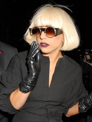 Classic Short Straight Lady Gaga Capless Wig For Woman