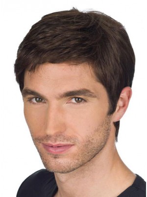 100% Human Hair Chic Cool Men's Full Lace Wig