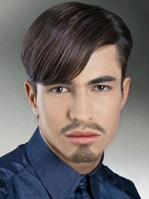 Short Straight Side Men's Full Lace Wig