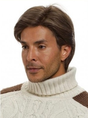 Classic Short Straight Human Hair Wig For Man