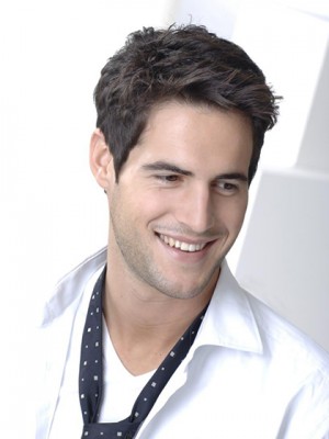 Perfect Short Straight Synthetic Capless Wig For Man