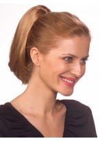 8" Sleek Straight Clip On Synthetic Ponytail 