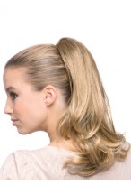 16" Wavy Synthetic Ponytail With Butterfly Clip 