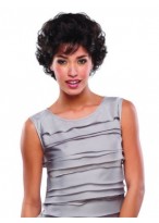 Black Capless Remy Human Hair Wig-WWA340 