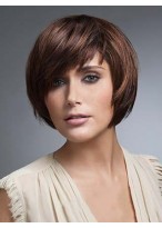 Brown Capless Remy Human Hair Wig-WWA431 