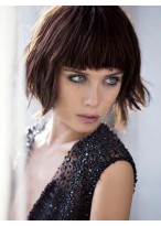 Brown Capless Remy Human Hair Wig-WWA444 