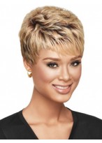 Short Human Mono Wigs 