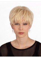 Blonde Lace Front Remy Human Hair Wig-WWA656 