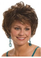 Short Curly Capless Synthetic Wig 