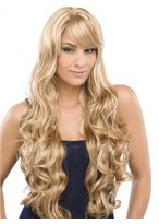26" Water Wavy Remy Human Hair Full Lace Wig 