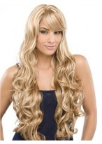 26" Water Wavy Remy Human Hair Full Lace Wig 