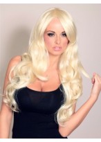 Liana - Long Blonde Wavy Wig With Wide Fringe 