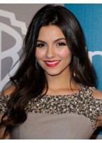 24" Victoria Justice Elegant Long Wavy Full Lace Wig 