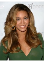 Super Sexy Beyonce's Long Wavy Human Hair Wig 