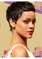 Rihanna's Short Capless Heat Friendly Synthetic Wig 