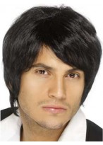Human Hair Fashion Mens Capless Wig 