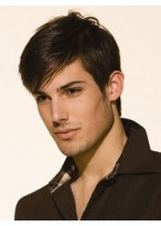 Remy Human Hair Lace Front Mens Wig 