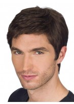 100% Human Hair Chic Cool Men's Full Lace Wig 