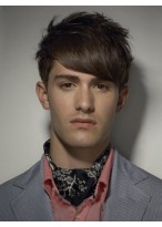 Glamorous Short Straight Synthetic Capless Wig for Man 
