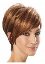 Angled Cut Synthetic Capless Short Wig 