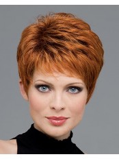 Fashion Auburn Short Human Hair Wigs