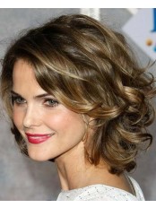 Natural Layered Curly Lace Front Wig