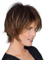Brown Capless Remy Human Hair Wig-WWA367