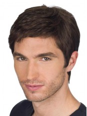 100% Human Hair Chic Cool Men's Full Lace Wig