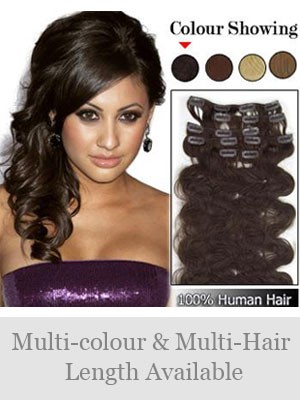 7 Pcs From 14" Wavy Clip In Full Head Set