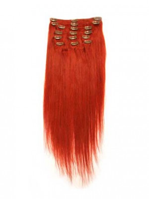 10 Pcs From 14" Straight Clip In Full Head Set