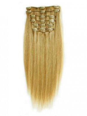 10 Pcs From 14" Straight Clip In Full Head Set