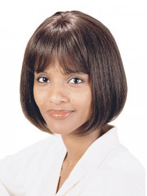 Cheap Asian Short Straight Full Bang African American Wigs For Women 10 Inch