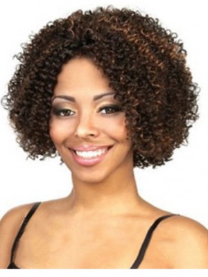 Noble Curly No Bang African American Lace Wigs For Women
