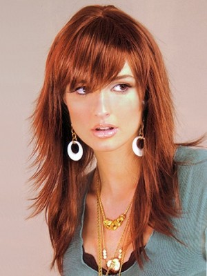 Long With Full Bangs Synthetic Wig