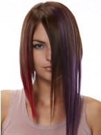 16 Inches 1 Piece Highlight Clip in Human Hair Extensions