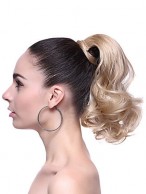 Fashion Synthetic Short Wavy Blonde Ponytail