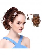 Fashion Synthetic Brown Wavy Ponytail