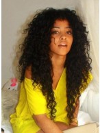 Beautiful Long Black Curly Wigs