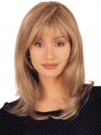 Blonde Shoulder Length Lace Front Remy Human Hair Wigs