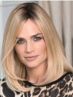 Beautiful Blonde Shoulder Length Remy Lace Front Wigs