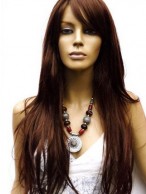 Impressive Long Auburn Lace Front Wigs