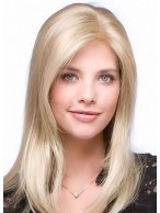 Suitable Long Straight Blonde Human Hair Wigs
