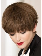 Lovely Short Straight Boycuts Human Hair Wigs