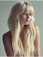 Gorgeous Long Blonde Human Hair Wig