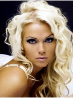 Curly Long Blonde Human Hair Wigs