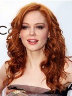 Rose McGowan Wavy Human Hair Wigs