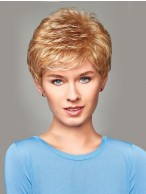 Short Blonde Wavy Synthetic Wigs