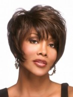 Ideal Brown Layered Short Synthetic Wigs